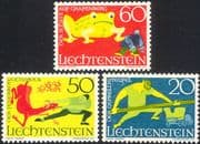 Liechtenstein 1969 Sagas/ Legends/ Tales/ Stories/ Frog/ Goat/ Cart 3v set (L1007)