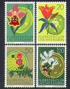 Liechtenstein 1970 Flowers / Orchid / Lily / Plants / Nature Conservation 4v set n37333