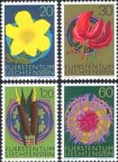 Liechtenstein 1972 Flowers/ Plants/ Nature/ Anemone/ Lily/ Reed-mace 4v set (l1016)