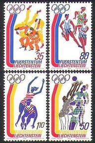 Liechtenstein 1976 Olympic Games  /  Olympics  /  Sports  /  Judo  /  Athletics 4v set (n36469)