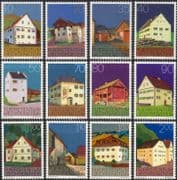 Liechtenstein 1978 Farmhouses/ Monastery/ Town Hall/ Buildings/ Architecture/ Conservation/ Heritage 12v set (n45171)