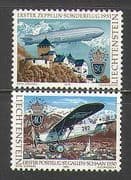 Liechtenstein 1979 Plane / Airship / Zeppelin / Aircraft / Aviation / Transport 2v n23203