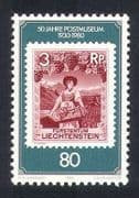 Liechtenstein 1980 Stamp Museum / Stamp-on-Stamp / S-on-S / Grapes / Costume 1v (n38480)