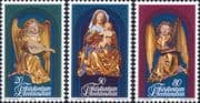 Liechtenstein 1982 Christmas/ Greetings/ Madonna/ Angels/ Altar Carvings 3v set (l1011)