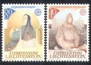 Liechtenstein 1983 Europa / People / Saints / Monk / Poet / Books / Writers 2v set (n38641)