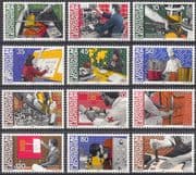 Liechtenstein 1984 Occupations/ Workers/ Doctor/ Medical/ Health/ Mail/ Business/ Commerce/ Industry 12v set (n41772)