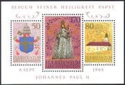 Liechtenstein 1985 Pope John Paul II/ Papal Visit/ People/ Religion/ Statues/ Buildings 3v m/s (n41782)