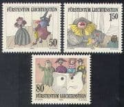 Liechtenstein 1985 Puppets / Theatre / Drama / Opera / Mask 3v set (n33262)