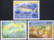 Liechtenstein 1987 Freshwater Fish/ Trout/ Grayling/ Bullhead/ Nature/ Wildlife 3v set (L1003)