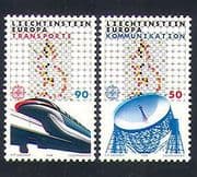 Liechtenstein 1988 Europa / Communications / Train / Radio / Transport / Rail 2v (n33580)