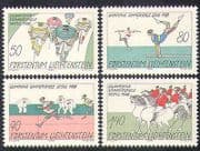 Liechtenstein 1988 Olympic Games / Olympics / Sports / Cycling / Horses 4v set (n38487)