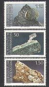 Liechtenstein 1989 Minerals / Rocks / Crystals / Geology / Mining 3v (n37723)