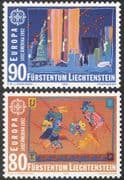Liechtenstein 1992 Europa/ Discovery of America/ Columbus/ Statue of Liberty/ Aztecs/ Art 2v set (n33883)