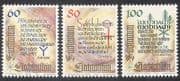 Liechtenstein 1993 Christmas / Carols / Music / Calligraphy / Greetings 3v set (n21206)