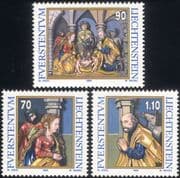 Liechtenstein 1998 Christmas/ Greetings/ Nativity/ Stable/ Donkey/ Cattle 3v set (n44638)