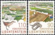 Liechtenstein 1999 Europa/ National Parks/ Gardens/ Smooth Snake/ Corn Crake/ Animals/ Birds/ Nature/ Wildlife/ Conservation 2v set (n44244)