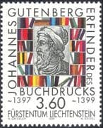 Liechtenstein 1999 Johannes Gutenberg/Bible/ Printing Press/Books/People/Inventions 1v n44240
