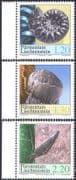 Liechtenstein 2004 Ammonite/ Sea Urchin/ Shark's Tooth/ Fossils/ Nature 3v set (n42331)