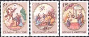 Liechtenstein 2006 Christmas/ Greetings/ Nativity/ Angel/ Donkey/ Cattle/ Animals/ Paintings/ Art 3v set (n42414)