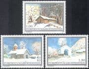 Liechtenstein 2007 Christmas/ Greetings/ Chapels/ Churches/ Buildings 3v set (n42368)