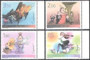 Liechtenstein 2007 Music/ Piano/ Violin/ Tuba/ Musical Score/ Instruments/ Animation 4v set (n42313)
