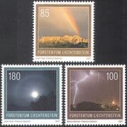 Liechtenstein 2007 Rainbow/ Lightning/ Halo/ Moon/ Weather/ Mountains/ Nature 3v set (n42675)