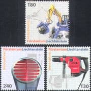Liechtenstein 2007 Technical Innovations/ Drill/ Excavator/ Heater/ Inventions/ Technology/ Industry/Business 3v set (n42400)