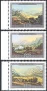 Liechtenstein 2007 Tourism/ Art/ Paintings/ Vaduz Castle/ River Rhine/ Ratikon Mountains 3v set (n42370)