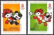 Liechtenstein 2008 Olympic Games, Beijing/ Sports/ Olympics/ Football/ Judo/ Table Tennis/ Mascots 2v set (n42337)