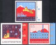 Liechtenstein 2008 Vaduz Castle/St Mamertus/ Chapel/ Factory/ Buildings/ Architecture 3v set (n42352)