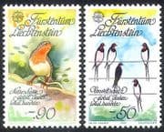 Liechtenstein1986 Birds / Nature / Robin / Swallows 2v n32141