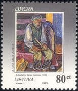 Lithuania 1993 Europa/ A. Gudaitis/ Contemporary Art/ Painting/ Artists/ Painters 1v (b3031c)