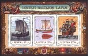 Lithuania 1997 Baltic Sailing Ships/ Nautical/ Boats/ Transport/ History 3v m/s (ee1173)