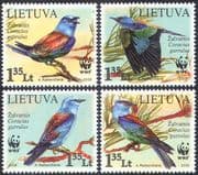 Lithuania 2008 Eurasian Roller /WWF/ Endangered Birds/ Conservation 4v set n21068