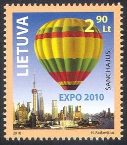 Lithuania 2010 EXPO/ Hot Air Balloon/ Aircraft/ Aviation/ Transport/ Flight  1v n4125