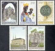 Luxembourg 1963 Town Hall/ Towers/ Black Virgin Statue/ Citadel/ Buildings/ Architecture/ StampEx/ Religion/ Art 5v set (n42749a)