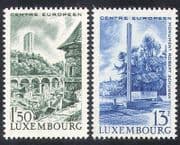 Luxembourg 1966 Buildings / Architecture / Railway Bridge / Monument 2v set (n39376)