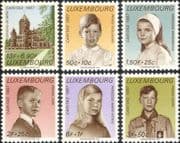 Luxembourg 1967 Caritas/ Charity/ Royalty/ Castle/ Buildings/ Architecture 6v set (lu10173)