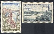 Luxembourg 1967 Tourism / Boats / River / Church / Grape Vines / Transport 2v set (n40861)