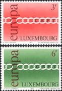 Luxembourg 1971 Europa/ CEPT/ Chain/ Animation 2v set (lu10165)