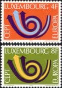 Luxembourg 1973 Europa/ CEPT/ Communication/ Posthorn/ Arrows/ Animation 2v set (ex1059)