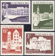 Luxembourg 1975 Architecture Heritage Year/ Buildings/ Castle/ Church/ Market Square/ Bell/ Clock Towers 4v (lu10103)