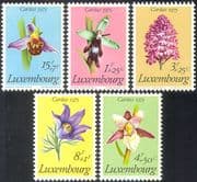 Luxembourg 1975 Orchids/ Flowers/ Plants/ Nature/ Welfare Fund 5v set (n34064)