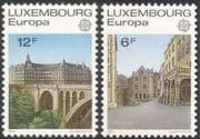 Luxembourg 1977 Tourism/ Buildings/ Architecture/ Railway Bridge/ Fish Market/ Bank/ Business 2v set (n43493)