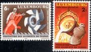 Luxembourg 1980 Safety at Work/ Health/ Iron/ Steel/ Foundry/ Skull/ Industry 2v set (lu10174)