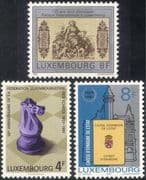 Luxembourg 1981 Chess/ Board Games/ Sports/ Money/ Commerce/ Bank/ Banking 3v set (lu10130)