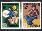 Luxembourg 1981 Europa / Festivals / Sheep / Birds / Music / Carving 2v set (n38619)