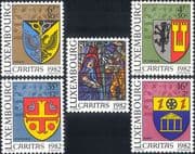 Luxembourg 1982 Coat-of-Arms/ Art/ Caritas/ Charity/ Health/ Welfare 5v set (lu10184)