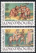 Luxembourg 1983 Europa/ Paintings/ Codex/ Samaritan/ Parables/ Art/ Books/ Horse/ Transport 2v set (n43179)