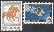 Luxembourg 1983 Horse / Space / Satellite / Communications / Post / Telecomms 2v (n39829)